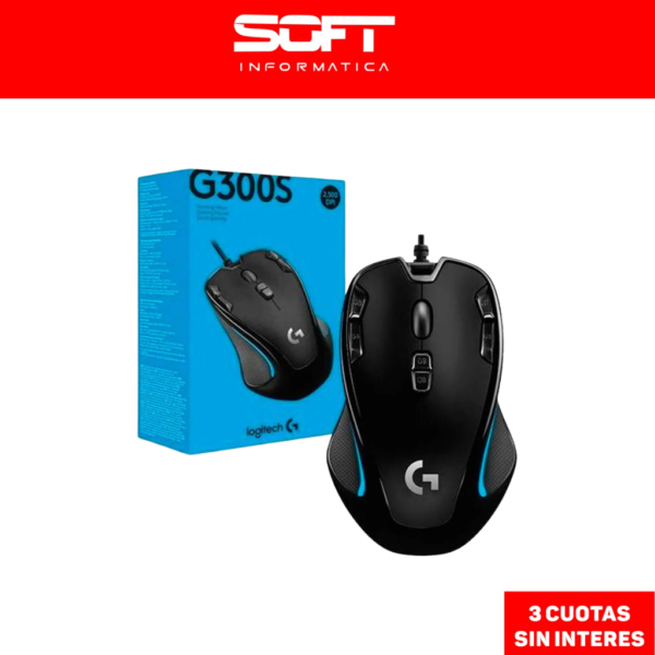 Mouse Gamer Logitech G300S 2500 Dpi Gaming 9 Botones