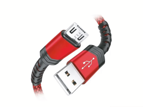 Cable Micro Usb Carga Y Datos 2.1A 1M Goma Only Rojo