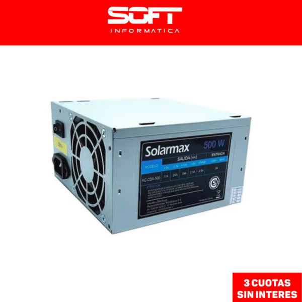 Fuente Solarmax Para Pc 500w Con Cable