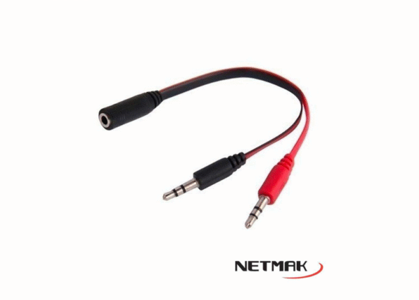 Adaptador Audio Plug 3.5 Hembra A Mic Macho + Audio Pc NM-C50