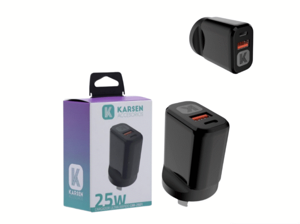 Cargador cabezal Karsen usb/tipoc 25w