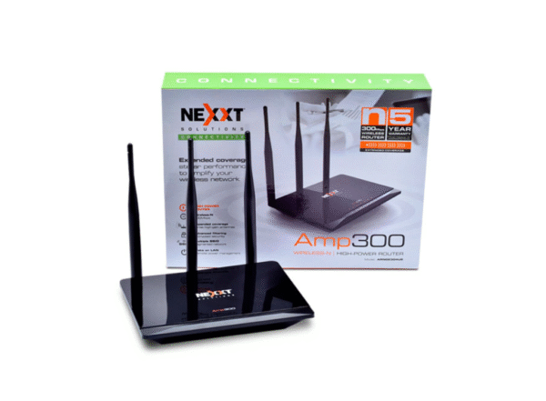Router Wifi Inalambrico Nexxt 3 Ant 300Mbps Amp300 Wifi Rompemur