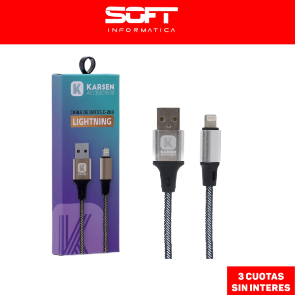 CABLE KARSEN 3.1 C203 CARGA RAPIDA IPHONE