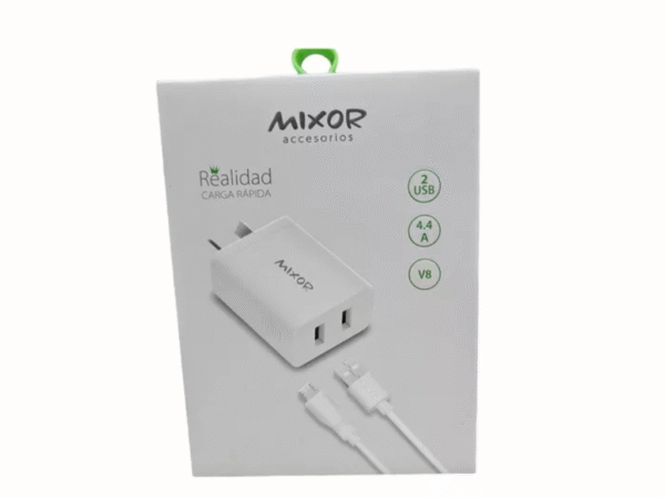 Cargador Mixor Realidad v8 4.4A USB