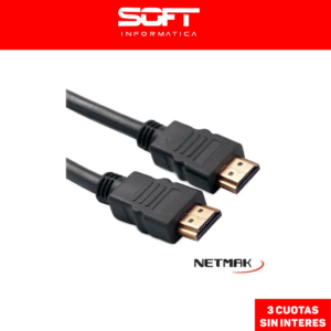 Cable Hdmi 1.5 Metros Color Negro Marca Netmak Nm-C47