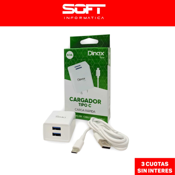 CARGADOR DINAX 4.2A TIPO C