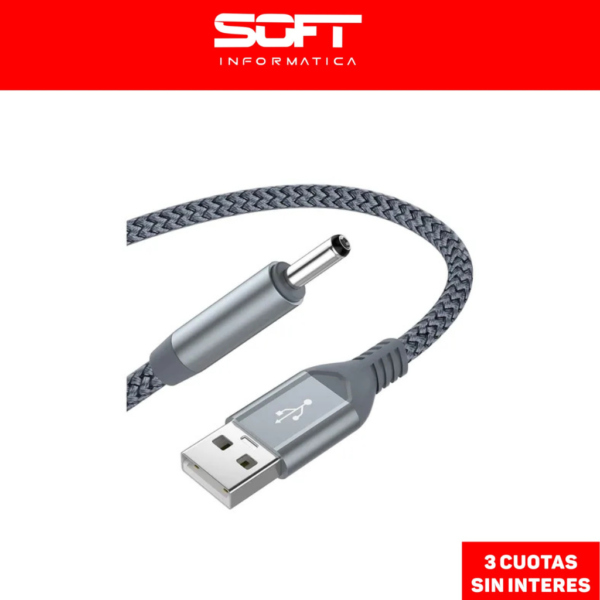 Cable De Alimentacion Usb A cc 3,5 X 1,35 Mm CB093