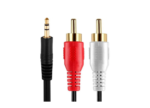 Cable Auxiliar Mini Plug 3.5Mm A 2 Rca 1.50 Mts Netmak C25