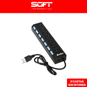 Hub Usb 7 Bocas Usb Con Llave De Corte Kolke Kav-105