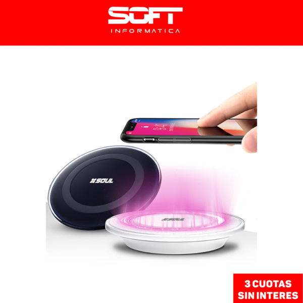 Cargador Celular Qi Base Inalambrica Carga Rapida L13fc Soul