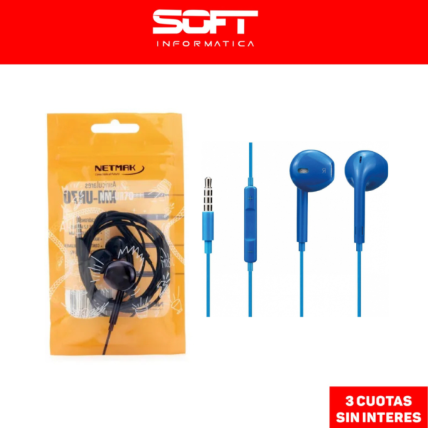 Auricular Urban Style Manos Libres In-ear Netmak NM-UR70