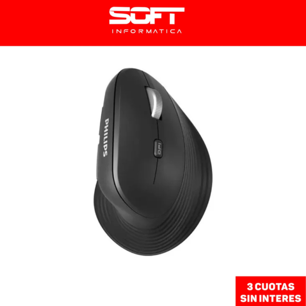 Mouse Vertical Philips M614 Inalambrico 1600Dpi Pc Notebook