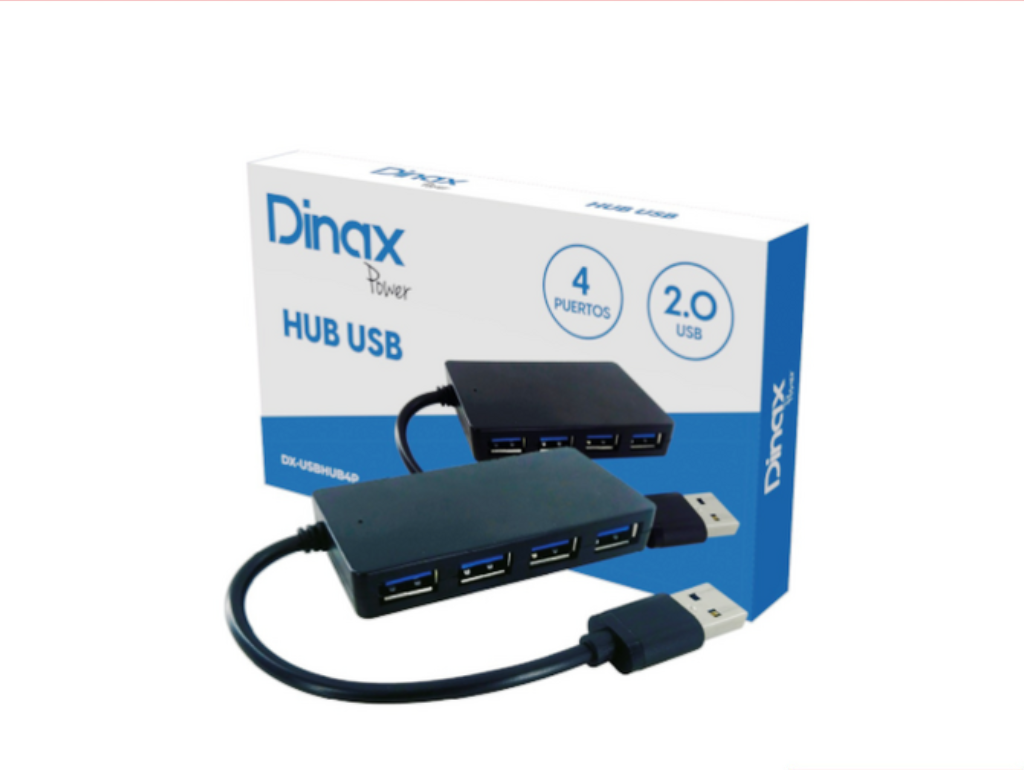 HUB DINAX USB 4 PUERTOS 2.0