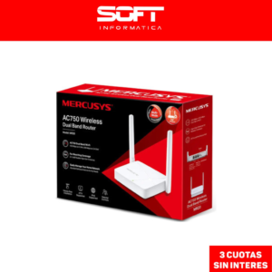 Router Wifi Mercusys Dual Band Ac750 Inalambrico Dual Band Color