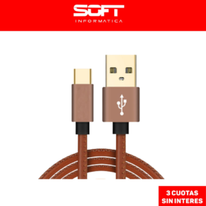 Cable De datos Usb Tipo C Para Celulares Cuero Lion