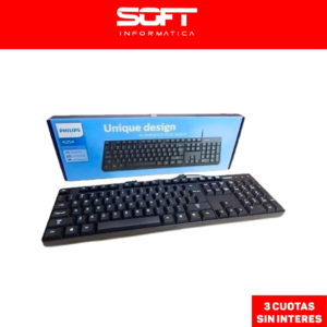 TECLADO PHILIPS K254 USB BK