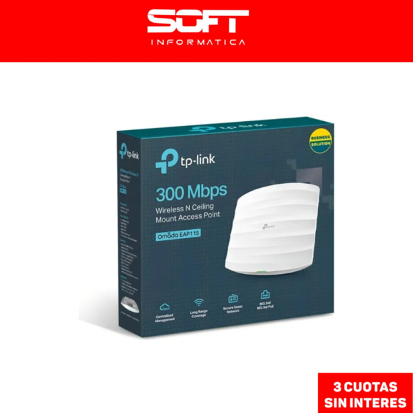 Access point interior TP-Link Omada EAP115 V4.0 blanco 110V/220V
