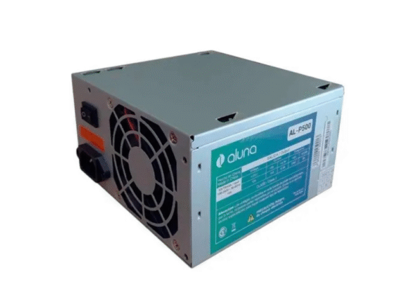 Fuente Alimentacion Pc Aluna 500w 20+4 Sata Atx Oem Color Gris
