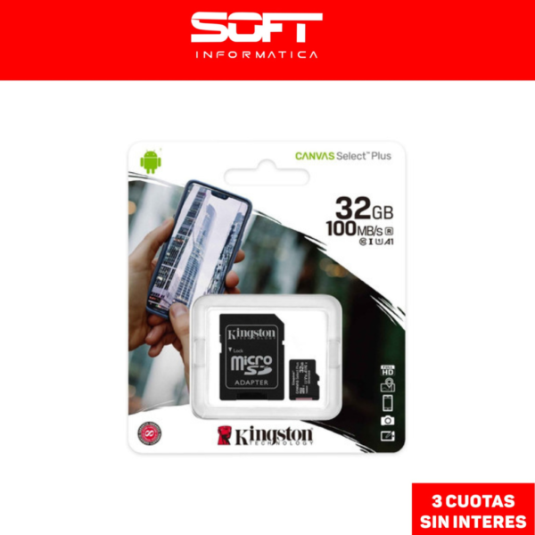 Microsd 32G Kingston Ad 100Mb C/Adaptador