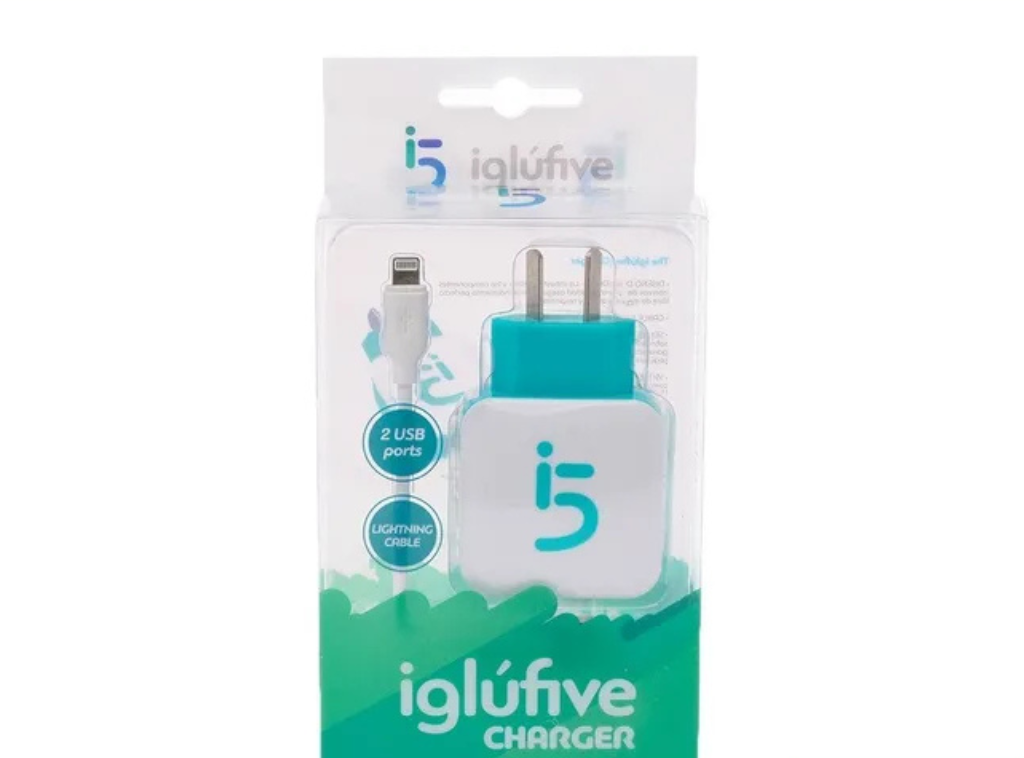 Cargador De Pared 220V 2.1 A 2 Salidas LIGHTNING Iglufive