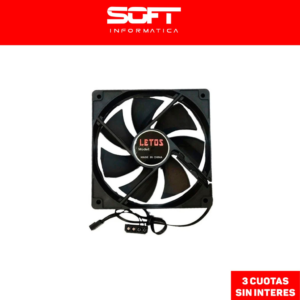 Cooler Fan Ventilador Para Pc 120mm Pc Molex 120mm Negro LETOS L