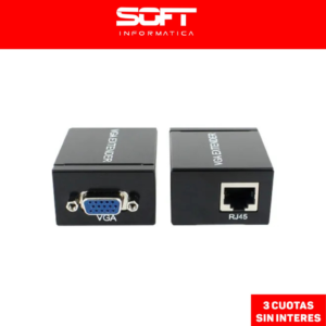 Vga Por Utp Rj45 Cable Extensor Hasta 60m Todomicro