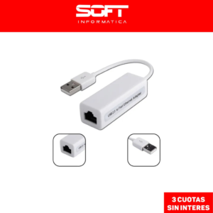 Placa De Red Usb A Ethernet Rj45 10/100 Adaptador Cable