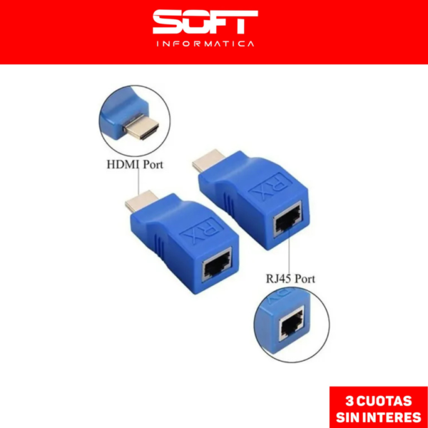 Extensor Hdmi 30 Mts Rj45 4k 2k Full Hd Por Utp Skyway