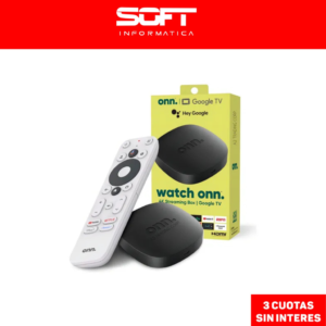 ONN 4K UHD STREAMING BOX GOOGLE TV 8GB 2 GB RAM