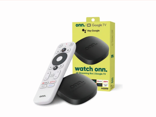 ONN 4K UHD STREAMING BOX GOOGLE TV 8GB 2 GB RAM