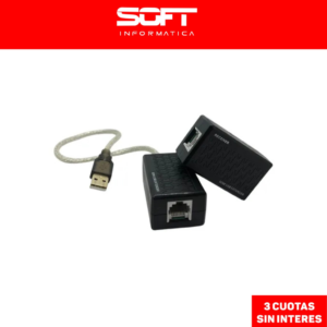 Prolongador Usb Alargue Extensor 60 Mts Utp Gralf