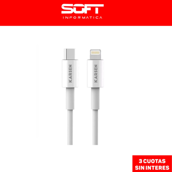 CABLE DATOS LIGHTNING A TIPO C KARSEN