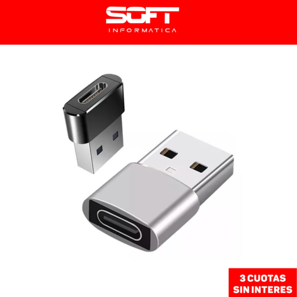 Adaptador otg Usb Tipo C Hembra A Usb Macho
